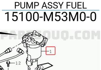 Suzuki 15100M53M00 PUMP ASSY FUEL