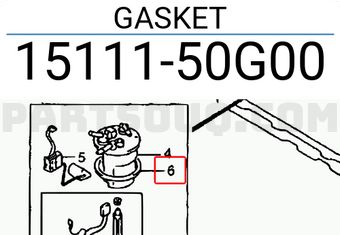 Suzuki 1511150G00 GASKET