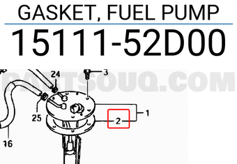 Suzuki 1511152D00 GASKET, FUEL PUMP