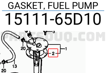 Suzuki 1511165D10 GASKET, FUEL PUMP