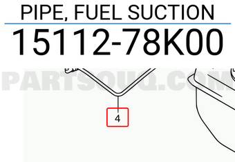 Suzuki 1511278K00 PIPE, FUEL SUCTION