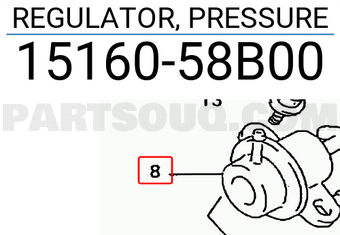 Suzuki 1516058B00 REGULATOR, PRESSURE