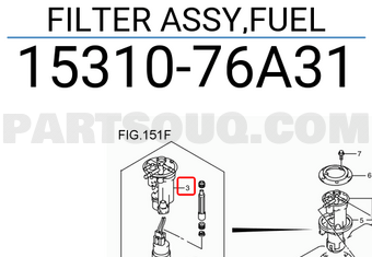 Suzuki 1531076A31 FILTER ASSY,FUEL