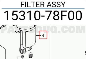 Suzuki 1531078F00 FILTER ASSY