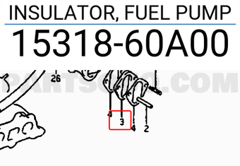 Suzuki 1531860A00 INSULATOR, FUEL PUMP