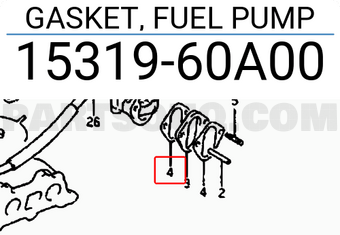Suzuki 1531960A00 GASKET, FUEL PUMP