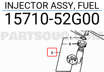 Suzuki 1571052G00 INJECTOR ASSY, FUEL