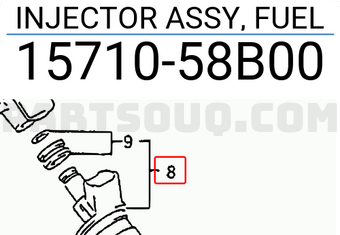 Suzuki 1571058B00 INJECTOR ASSY, FUEL
