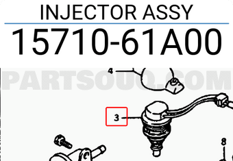 Suzuki 1571061A00 INJECTOR ASSY