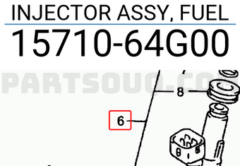Suzuki 1571064G00 INJECTOR ASSY, FUEL