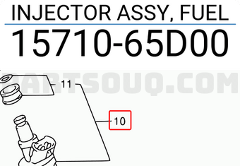 Suzuki 1571065D00 INJECTOR ASSY, FUEL