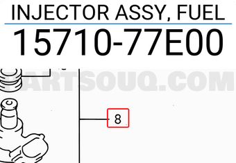 Suzuki 1571077E00 INJECTOR ASSY, FUEL