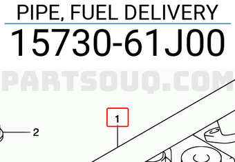 Suzuki 1573061J00 PIPE, FUEL DELIVERY