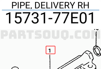 Suzuki 1573177E01 PIPE, DELIVERY RH