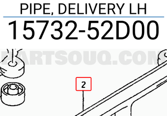 Suzuki 1573252D00 PIPE, DELIVERY LH