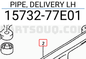 Suzuki 1573277E01 PIPE, DELIVERY LH