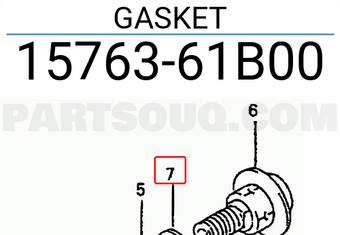 Suzuki 1576361B00 GASKET