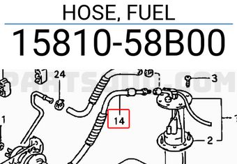 Suzuki 1581058B00 HOSE, FUEL