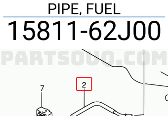 Suzuki 1581162J00 PIPE, FUEL