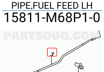 Suzuki 15811M68P10 PIPE,FUEL FEED LH