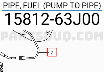 Suzuki 1581263J00 PIPE, FUEL (PUMP TO PIPE)