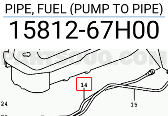 Suzuki 1581267H00 PIPE, FUEL (PUMP TO PIPE)