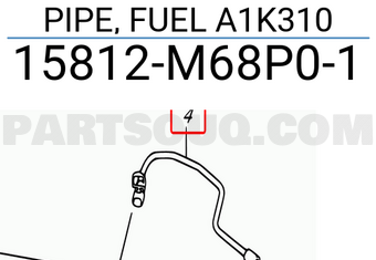 Suzuki 15812M68P01 PIPE, FUEL A1K310