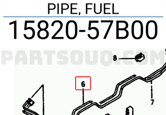 Suzuki 1582057B00 PIPE, FUEL
