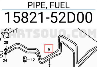Suzuki 1582152D00 PIPE, FUEL