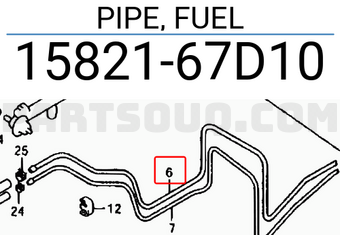 Suzuki 1582167D10 PIPE, FUEL