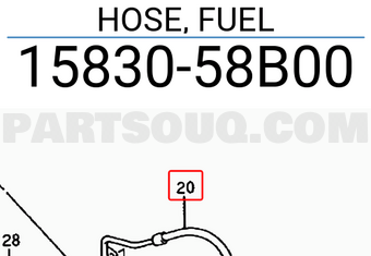 Suzuki 1583058B00 HOSE, FUEL