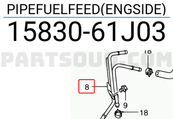 Suzuki 1583061J03 PIPEFUELFEED(ENGSIDE)