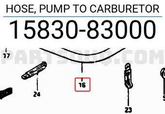 Suzuki 1583083000 HOSE, PUMP TO CARBURETOR