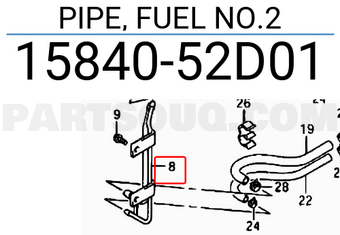 Suzuki 1584052D01 PIPE, FUEL NO.2