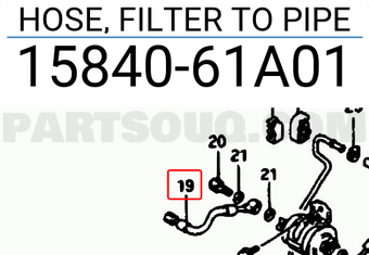 Suzuki 1584061A01 HOSE, FILTER TO PIPE