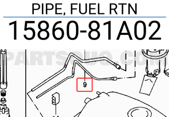 Suzuki 1586081A02 PIPE, FUEL RTN