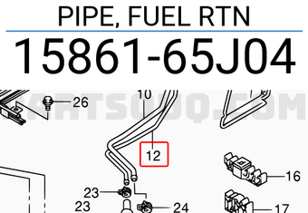 Suzuki 1586165J04 PIPE, FUEL RTN