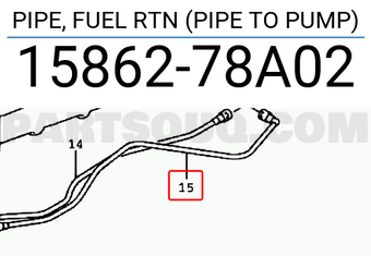 Suzuki 1586278A02 PIPE, FUEL RTN (PIPE TO PUMP)