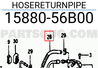 Suzuki 1588056B00 HOSERETURNPIPE