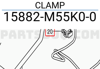 Suzuki 15882M55K00 CLAMP