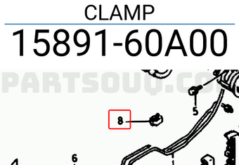 Suzuki 1589160A00 CLAMP