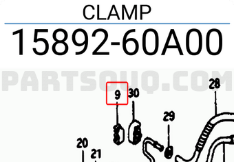 Suzuki 1589260A00 CLAMP