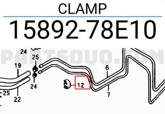 Suzuki 1589278E10 CLAMP