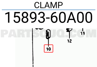 Suzuki 1589360A00 CLAMP