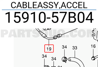Suzuki 1591057B04 CABLEASSY,ACCEL