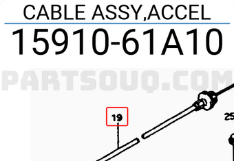 Suzuki 1591061A10 CABLE ASSY,ACCEL