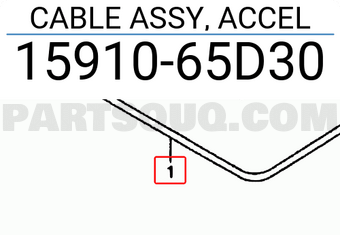 Suzuki 1591065D30 CABLE ASSY, ACCEL