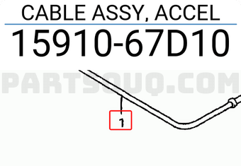 Suzuki 1591067D10 CABLE ASSY, ACCEL