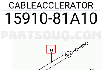Suzuki 1591081A10 CABLEACCLERATOR