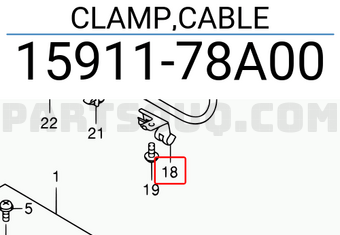 Suzuki 1591178A00 CLAMP,CABLE